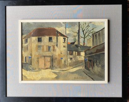 GUILAINE LAMBERT (XXème) : Huile sur toile....