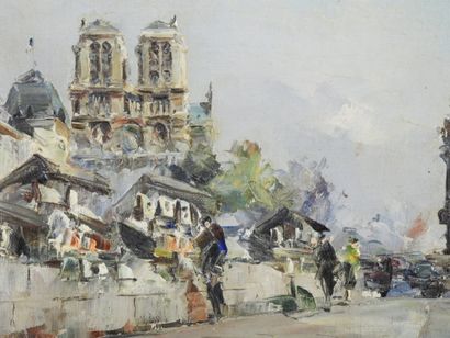 Julian BROSIUS (1917-2004) : Vue de Notre-Dame...