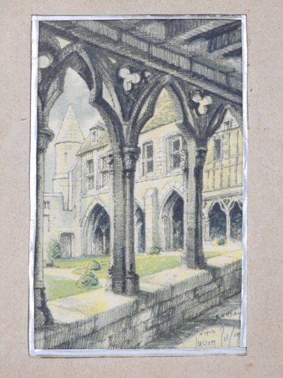 BARDAY (XXth). Le cloitre de Beauvais - Palais...