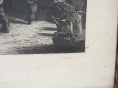 Stavros HOMERE (XIX-XX): Craftsmen. Print....