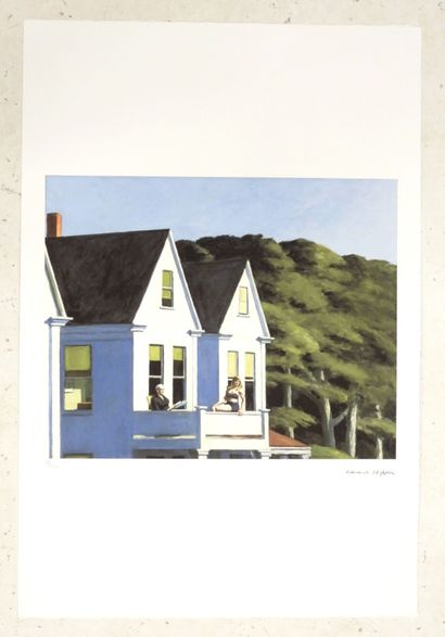Edward HOPPER (1882 - 1967) d'après. Bain...