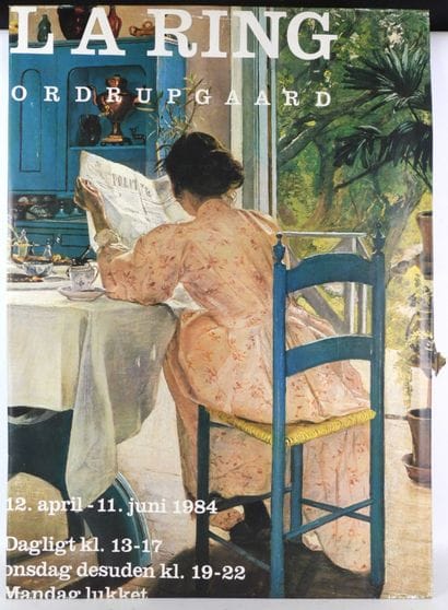 LARING - Affiche d'exposition 1984 - fixée...