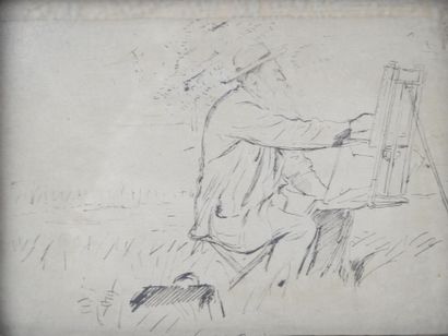 Ecole FRANCAISE du XIXème : Autoportrait...