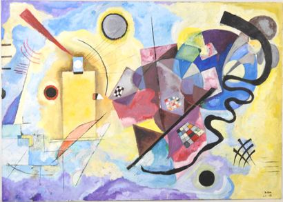Wassily KANDINSKY (1866-1944), d'après. Jaune-Rouge-Bleu....