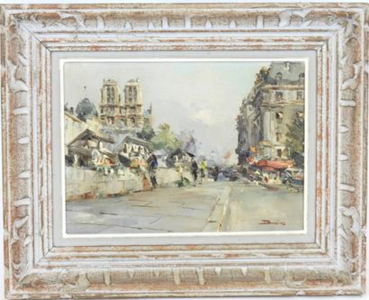 Julian BROSIUS (1917-2004) : Vue de Notre-Dame...