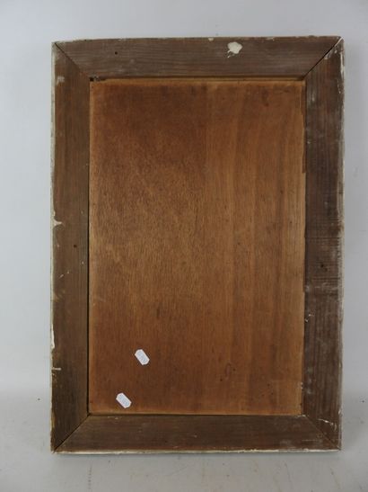 Inlaid panel with floral decoration. 55 x...