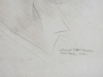 Newson SHEWITZ (XXe) : Portrait de jeune...