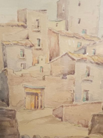 E.HARTMANN (20th).
Oropesa de Mar, Spanien.
Watercolor...