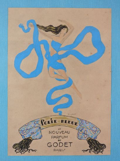 FOLIE BLEUE. Affiche Le nouveau parfum de...