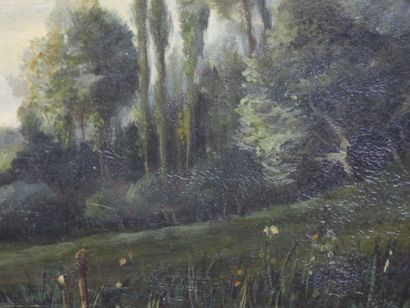 A.DANTON (XIX-XXe): Paysages. Deux huiles...