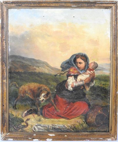 Nineteenth century school. The attack of...