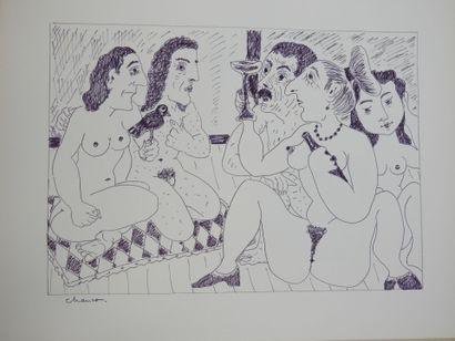 Roland CHANCO (1914-2017): Le Toast. Dessin...