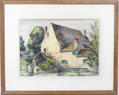 André DUCULTY (1912-1990). View of the mill....