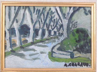 Auguste CHABAUD (1882-1955). L'allée des...