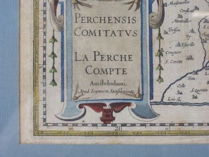 CARTE ANCIENNE du Comté du Perche, cartouches...