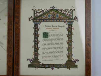 DEUX CHROMOLITHOGRAPHIES - Canon d'autel....