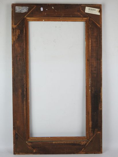 BARE FRAME in partially black-stained wood...