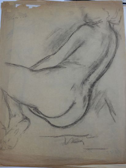 Roland CHANCO (1914-2017): Nu. Dessin au...