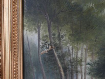 Henri TINANT (XXe) : Paysage. Huile sur toile....