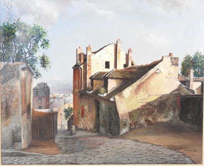 Henri TRANDO (20th). Mimi Pinson's house,...