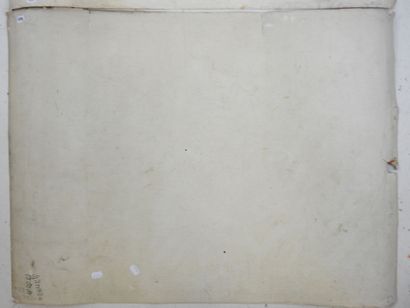 INDE. Divinités. Deux dessins à l'encre et...