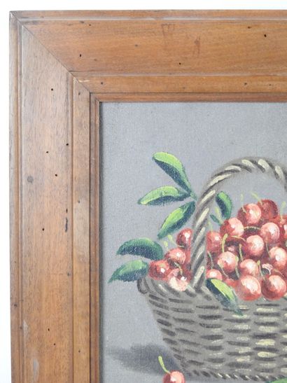 FRANCISCO (XXe). Nature morte aux cerises....