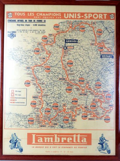 AFFICHE PUBLICITAIRE : Tour de France 1953....