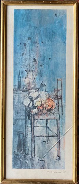 Michel GIRARD (b. 1939): Composition au chapeau,...