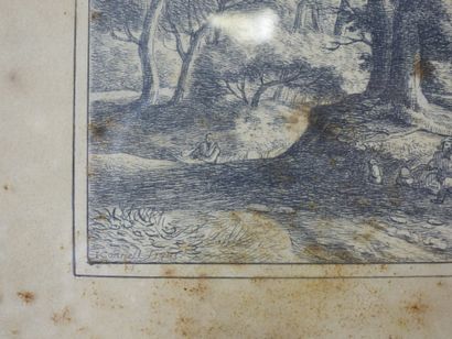 I. GONNELL (XVIII-XIX) : paysages. Paire...
