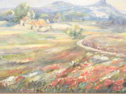 Paule MARGAIL (1928-2017) : Coquelicots....