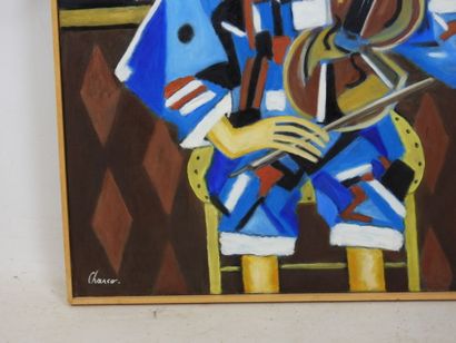 Roland CHANCO (1914-2017): La Dame au Violon....