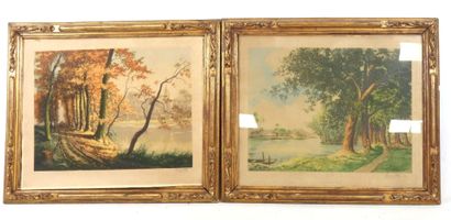 Francis ROTH (1883-1932) : Paysages. Deux...