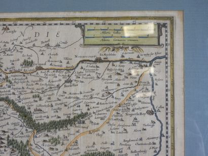 CARTE ANCIENNE du Comté du Perche, cartouches...