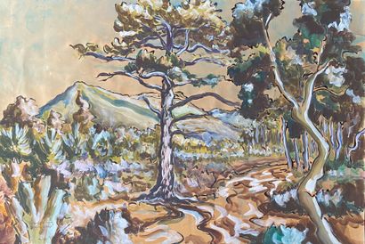 MARCEL DE VALOY (1903-1986): Provencal landscape....