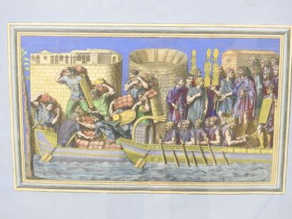 DEUX ENCADRES comprenant quatre gravures...