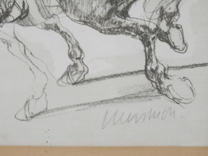 Claude WEISBUCH (1927-2014) : Cavalier. Lithographie....