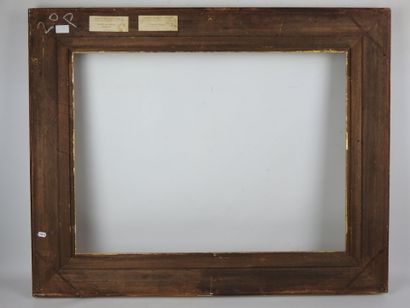 IMPORTANT BARE FRAME in wood and gilded stucco,...