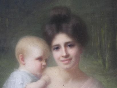 Gabriel de Cool (1854 - 1908) : Maternité....
