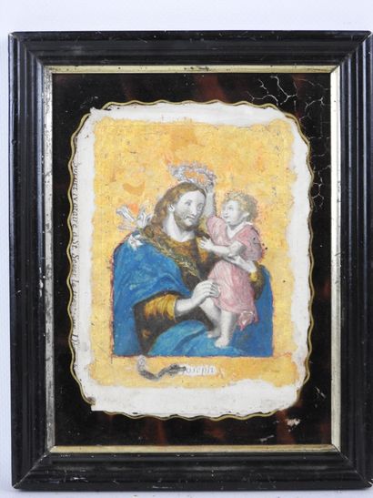 RELIGIOSA. Saint Joseph and Child. Engraving...