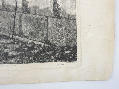 Luigi ROSSINI (1790-1857), d'après. Veduta...