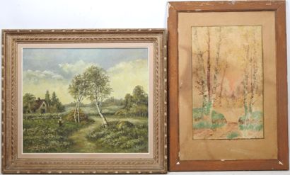 S. TOBIEMIO (20th). Nature landscape with...