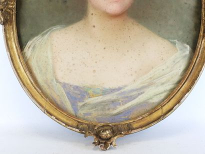 BARSAIZE (XXe) : Portrait de jeune femme....