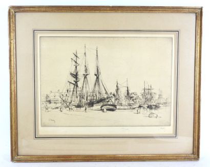 Gustave LEHEUTRE (1861-1932): Trawlers of...