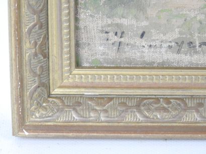 19th C. School: Lively landscape of peasant...