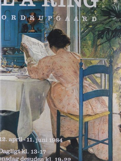 LARING - Affiche d'exposition 1984 - fixée...