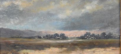 20th century FRENCH school. Landscape with...