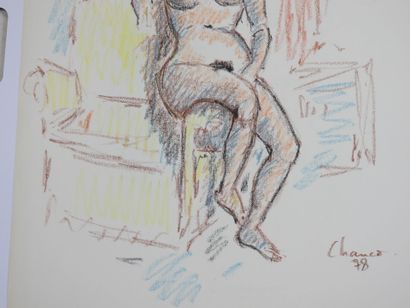 Roland CHANCO (1914-2017): Nu Accoudé et...