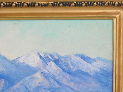 École du XXème siècle. Paysage de steppe...