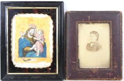RELIGIOSA. Saint Joseph and Child. Engraving...