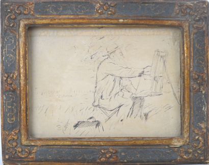 Ecole FRANCAISE du XIXème : Autoportrait...